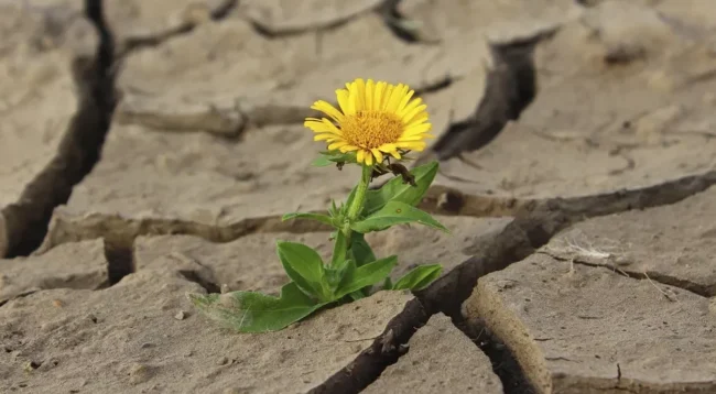 flower-on-crack-ground